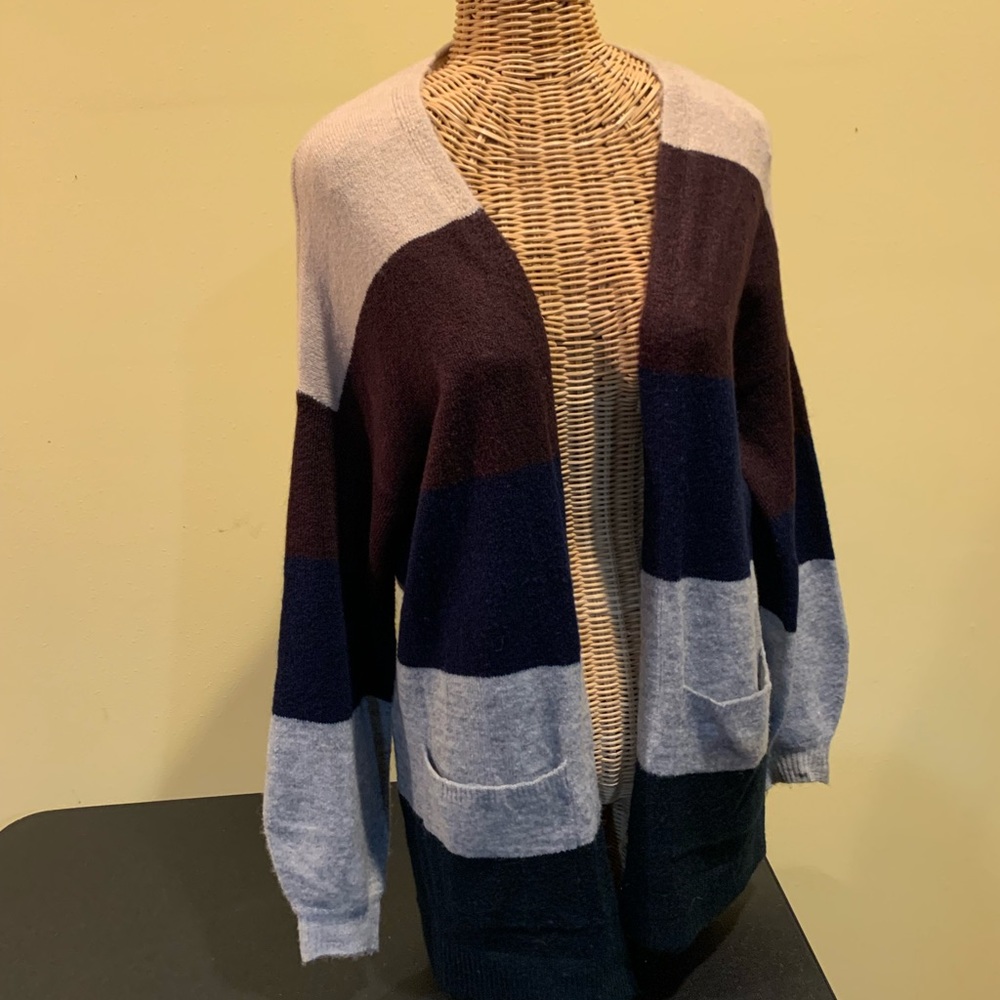 multi-colored cardigan